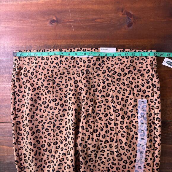 Old Navy Stevie Leopard Print Ponte Knit High Rise Pull On Pants Size XXL NEW - Picture 8 of 10